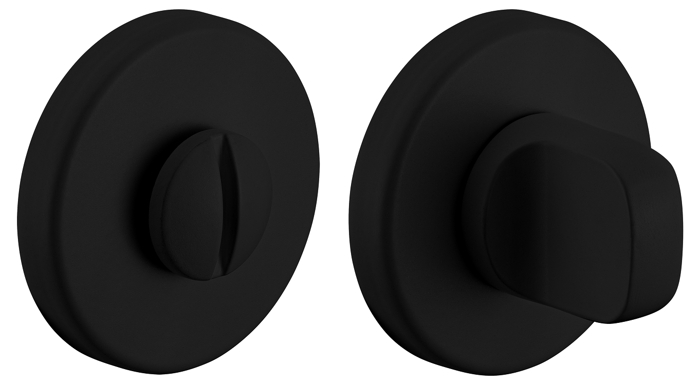 Завертка сантехническая LUX-WC-R5 NERO-ST, цвет - черный "soft-touch" фото купить Ярославль