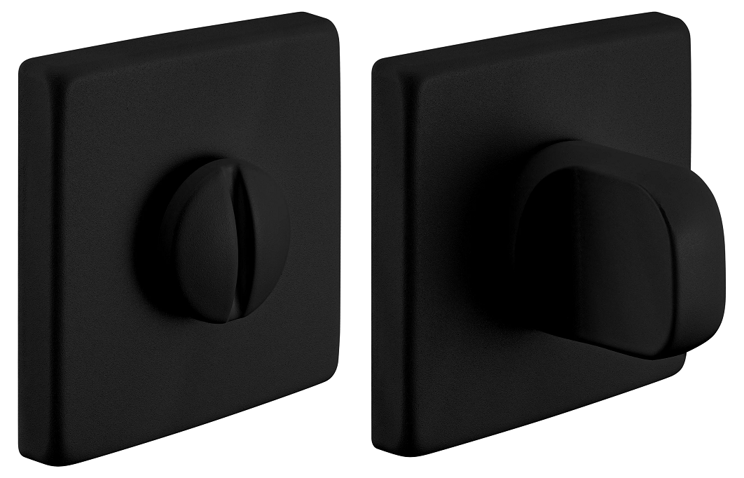Завертка дверная LUX-WC-S5 NERO-ST, цвет - черный "soft-touch" фото купить Ярославль
