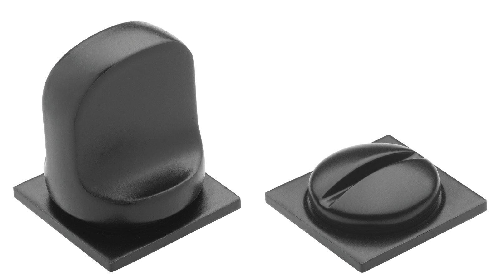 Завертка сантехническая LUX-WC-SM NERO-ST квадратная невидимая, цвет - черный "soft-touch" фото купить Ярославль
