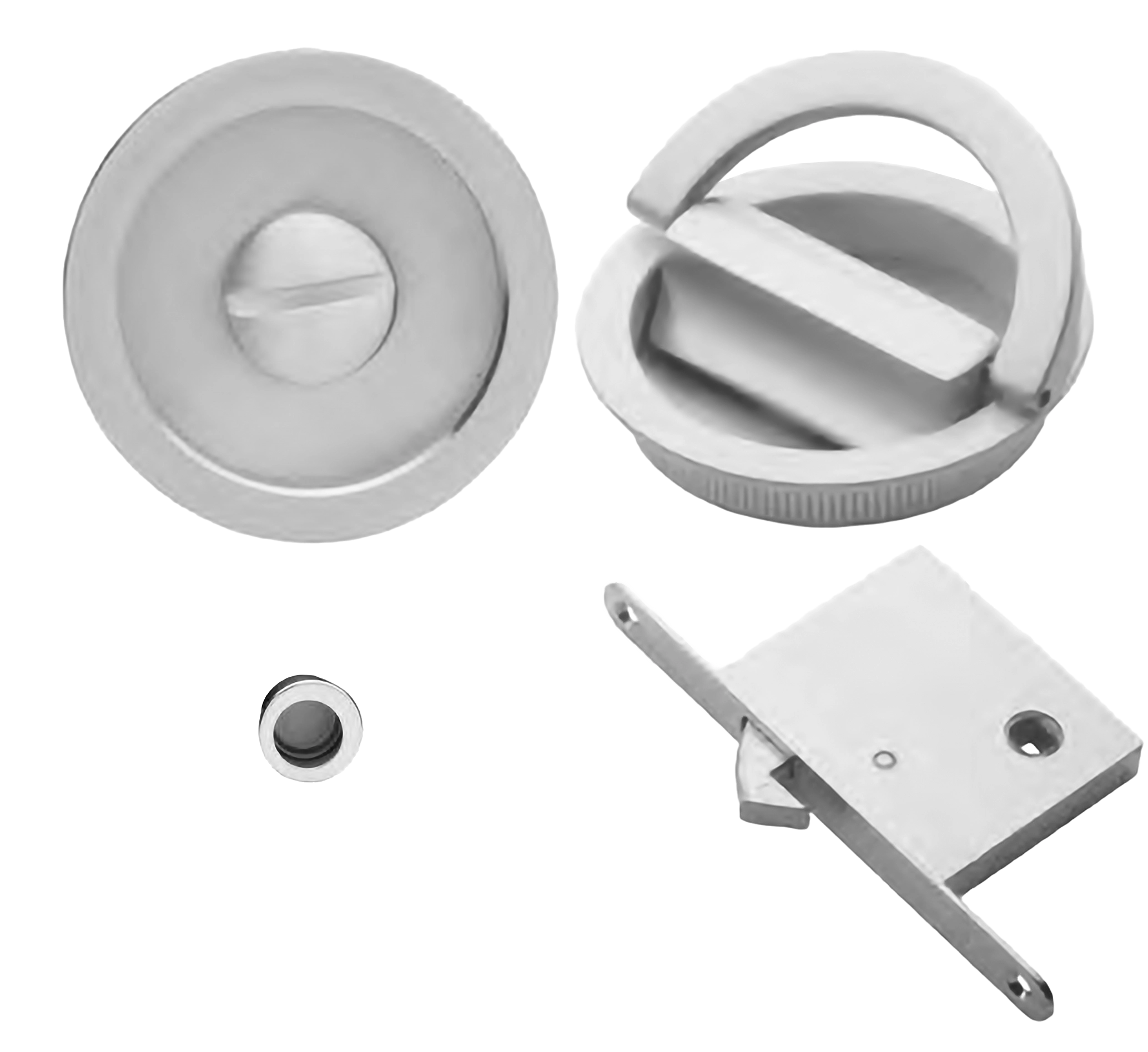 Ручки для раздвижной двери ART.75/B CRO с заверткой WC, пальчиковой ручкой и замком, цвет - хром фото 1 Ручки для раздвижной двери ART.75/B CRO с заверткой WC, пальчиковой ручкой и замком, цвет - хром фото купить Ярославль