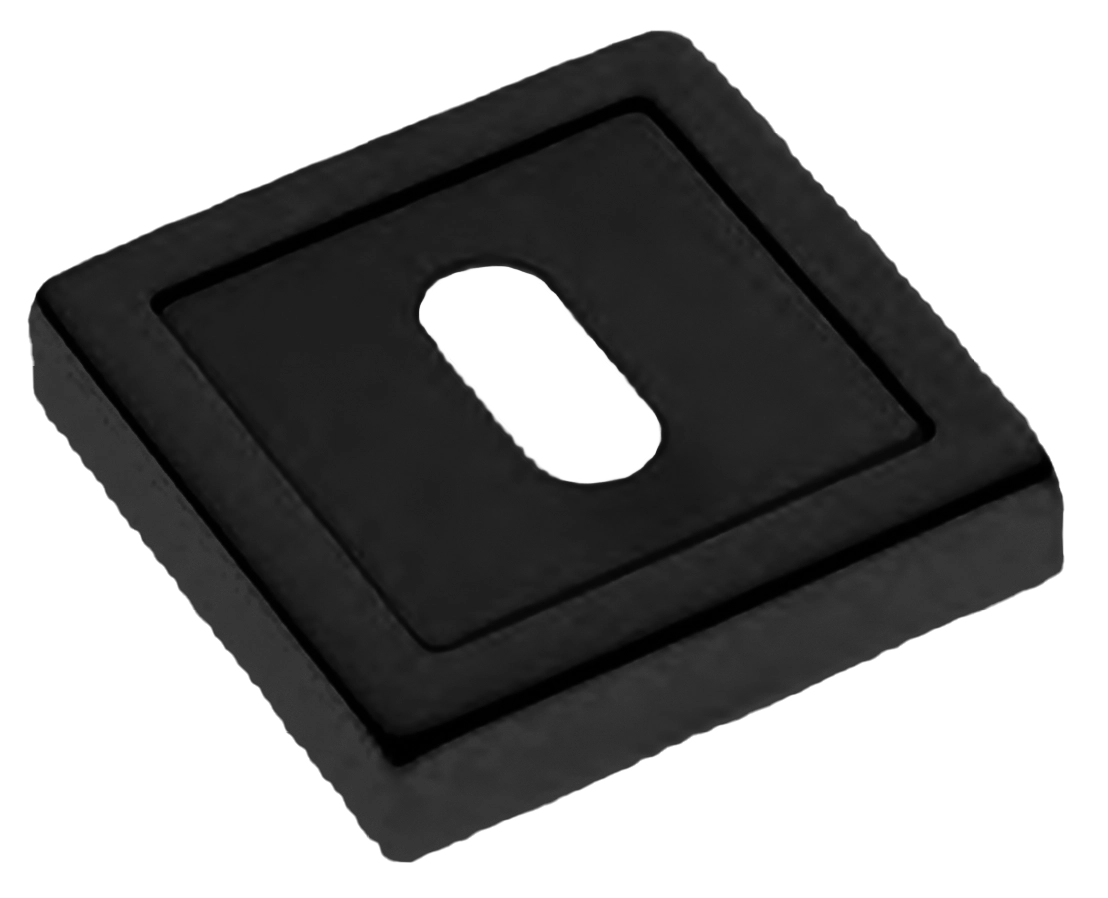 Накладка на ключевой цилиндр LUX-FK-S3 NERO на квадратной розетке под ключ буратино, цвет - черный фото купить Ярославль