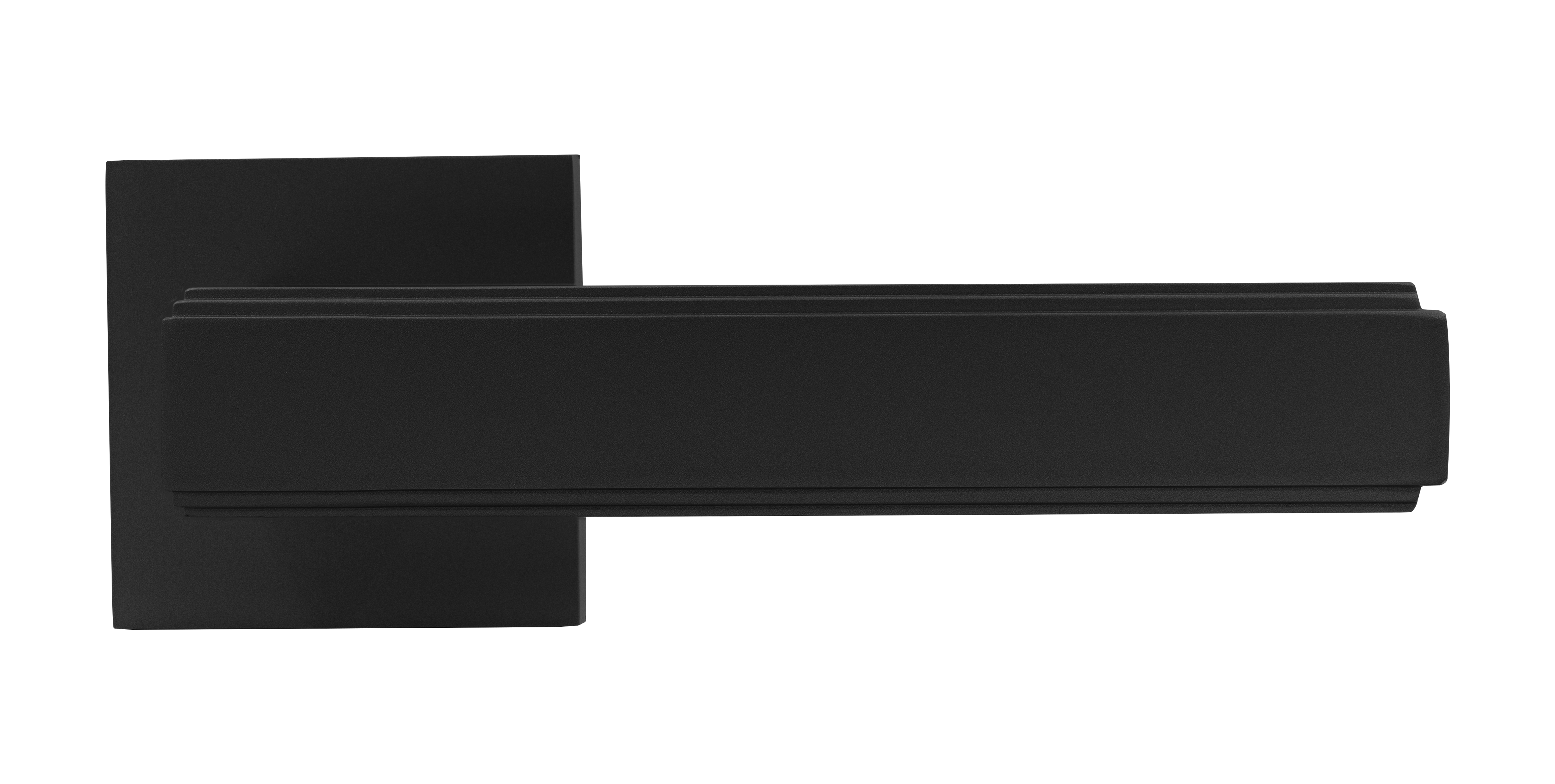 Ручка дверная MH-64-S6 BL STEPS на квадратной розетке 6 мм, цвет черный фото купить в Ярославле