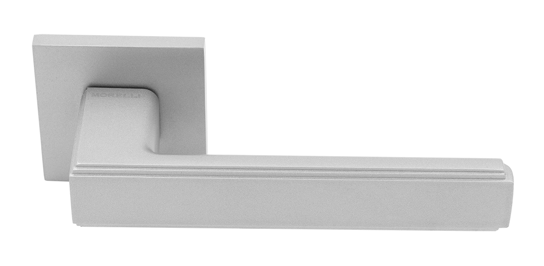 Ручка дверная MH-64-S6 ASC STEPS на квадратной розетке 6 мм, цвет анодированный матовый хром фото купить Ярославль