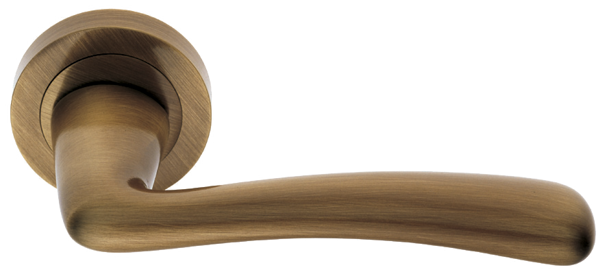 Ручка дверная COCKATOO R2 BGO раздельная на круглой розетке, цвет - матовая бронза фото купить в Ярославле