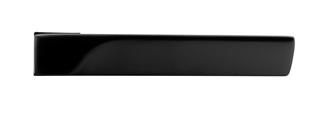 Ручка дверная FIORD-SM NERO-ST, с невидимой квадратной розеткой, цвет черный soft-touch, ЦАМ фото купить в Ярославле