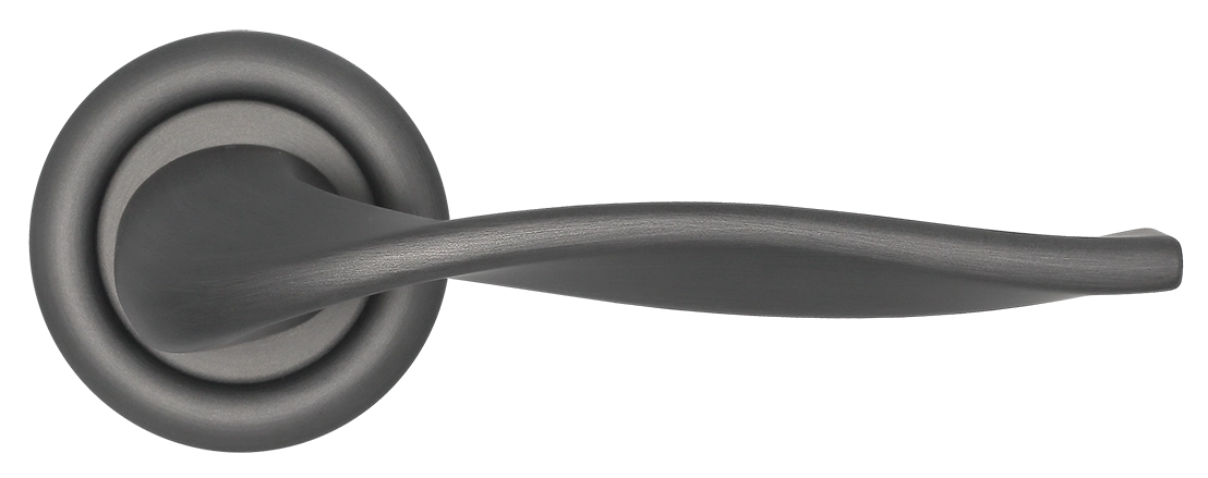 Ручка дверная SKYSCRAPER R7 SST на круглой розетке, цвет Летняя гроза/Summer Storm фото morelli Ярославль