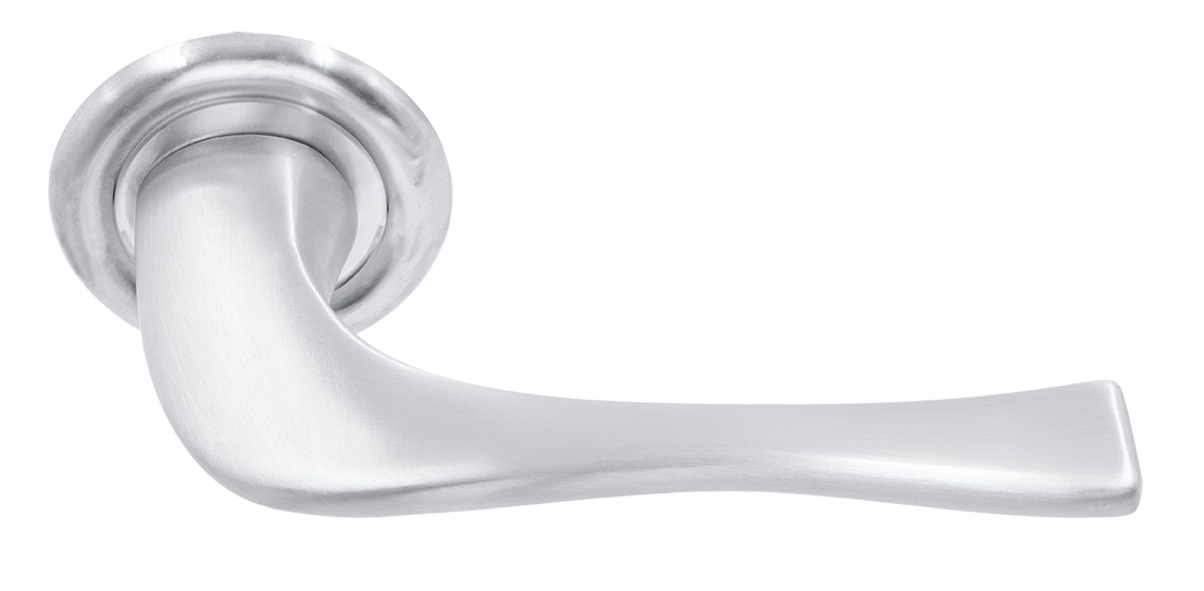 Ручка дверная SKYSCRAPER R7 WF на круглой розетке, цвет Зимняя стужа/Winter Frost фото купить Ярославль