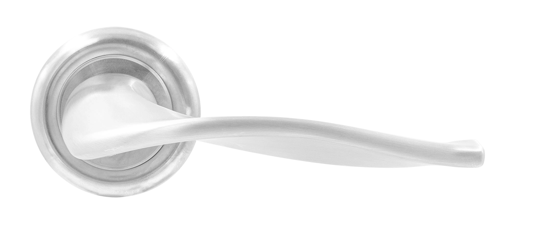 Ручка дверная SKYSCRAPER R7 WF на круглой розетке, цвет Зимняя стужа/Winter Frost фото купить в Ярославле