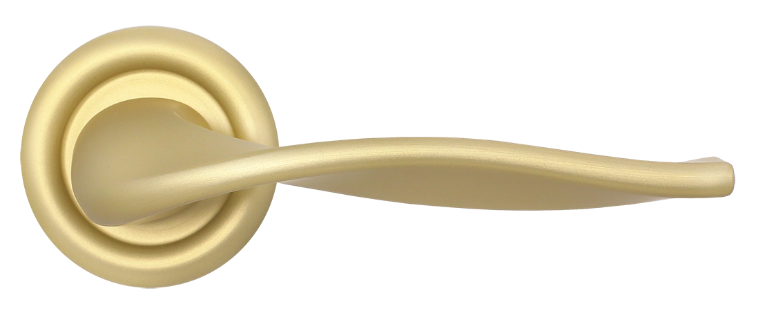 Ручка дверная SKYSCRAPER R7 AH на круглой розетке, цвет Осенний мёд/Autumn Honey фото купить в Ярославле