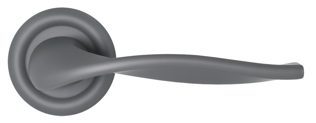 Ручка дверная SKYSCRAPER R7 SSW на круглой розетке, цвет Стокгольмский снегопад/Stockholm Snowfall фото купить в Ярославле