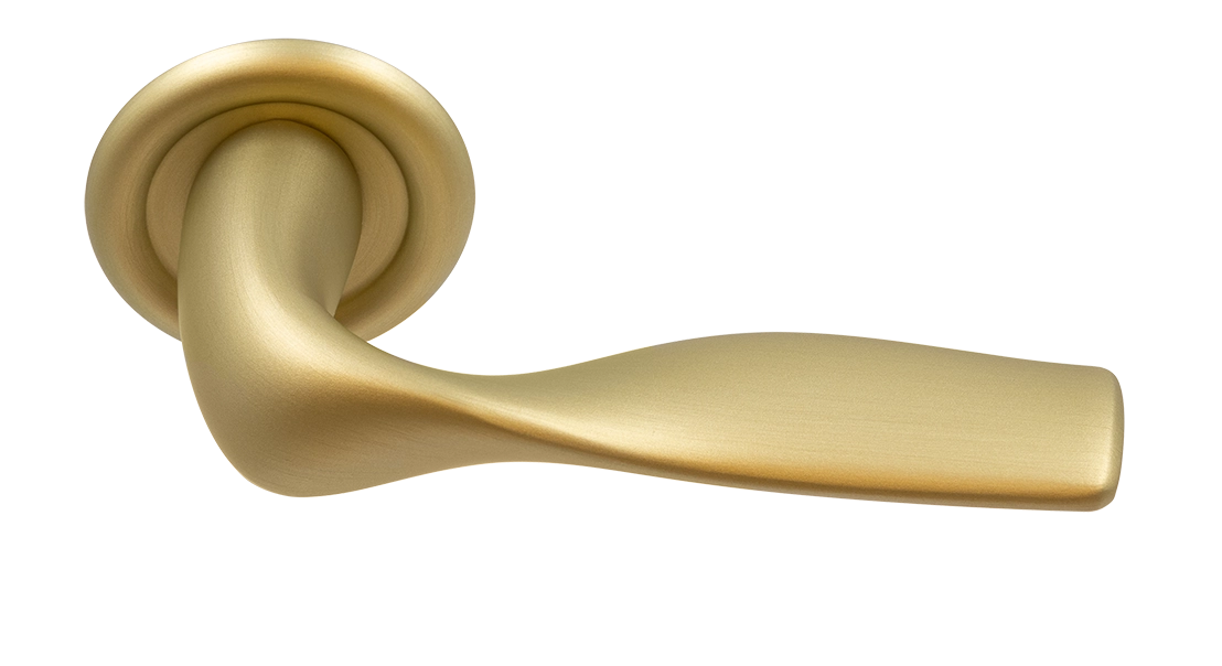 Ручка дверная LVB R7 AH на круглой розетке, цвет Осенний мёд/Autumn Honey фото купить Ярославль