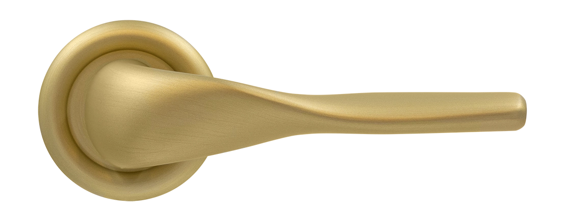 Ручка дверная LVB R7 AH на круглой розетке, цвет Осенний мёд/Autumn Honey фото купить в Ярославле