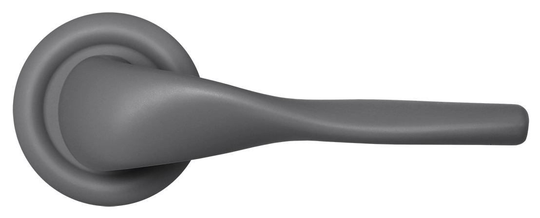 Ручка дверная LVB R7 SSW на круглой розетке, цвет Стокгольмский снегопад/Stockholm Snowfall фото купить в Ярославле