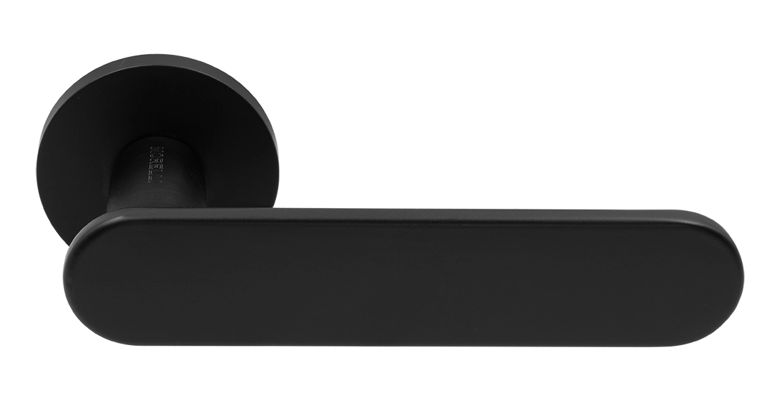 Ручка дверная MH-65-R6 R6 SEMPIONE BL на круглой розетке, цвет черный фото купить Ярославль