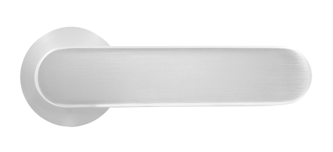 Ручка дверная MH-65-R6 SEMPIONE SC на круглой розетке, цвет матовый хром фото купить в Ярославле