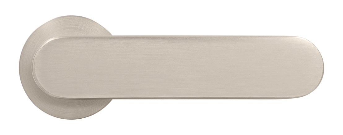 Ручка дверная MH-65-R6 SEMPIONE MSN на круглой розетке, цвет матовый сатинированный никель фото купить в Ярославле