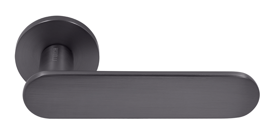 Ручка дверная MH-65-R6 R6 SEMPIONE GR на круглой розетке, цвет графит фото купить Ярославль