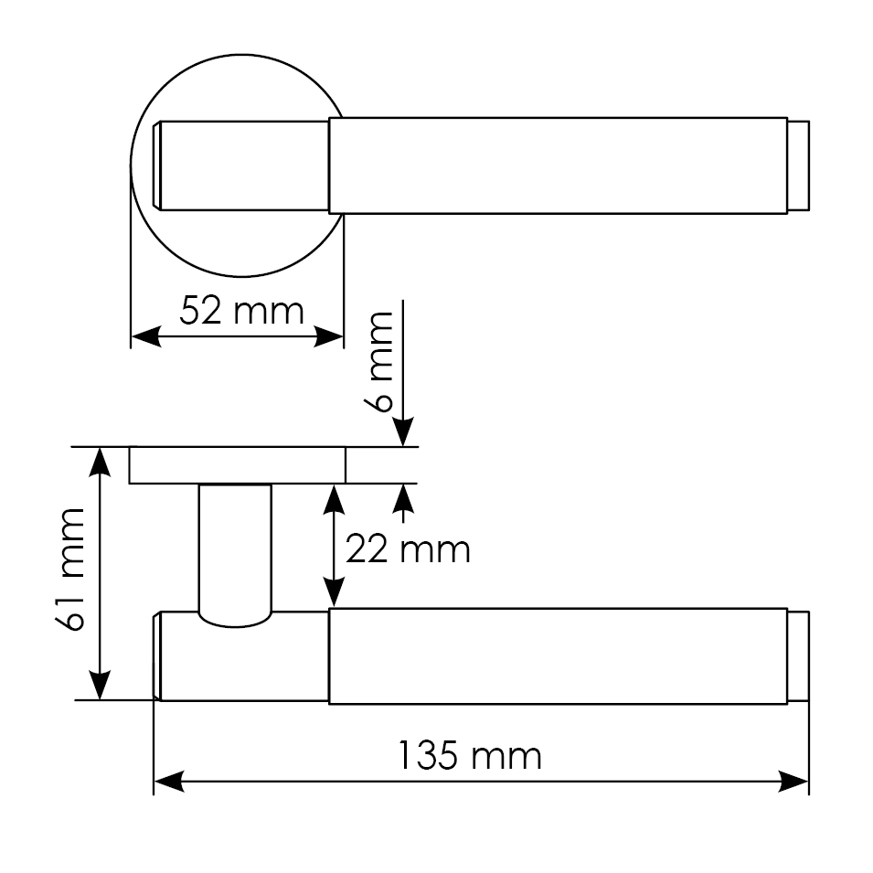 Комплект дверных ручек MH-57-R6T BL + завертка сантехническая MH-WC-R6T BL + защёлка бесшумная M1895 BL + петли врезные универсальные MSN 100X70X2.5-4BB BL (2шт), цвет черный фото купить в Ярославле