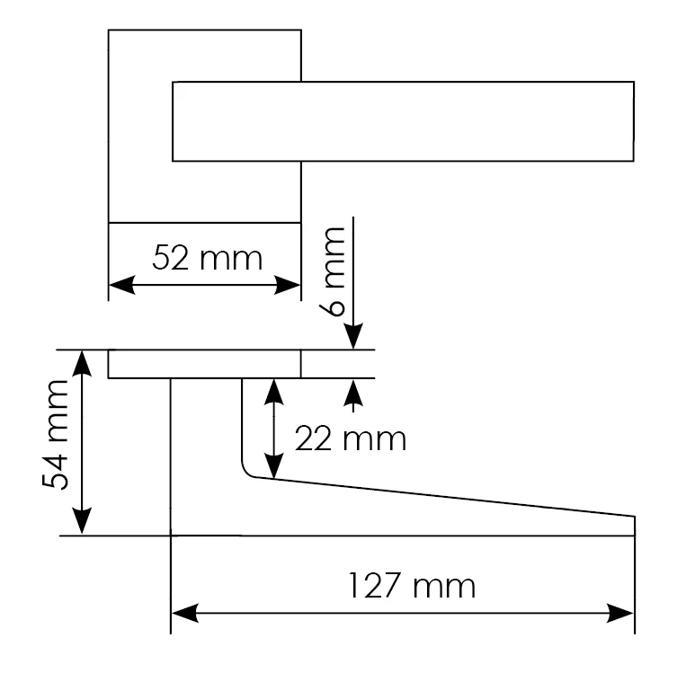 Комплект дверных ручек MH-54-S6 BL с заверткой MH-WC-S6 BL + замок M1895 BL, цвет черный фотомореллиЯрославль