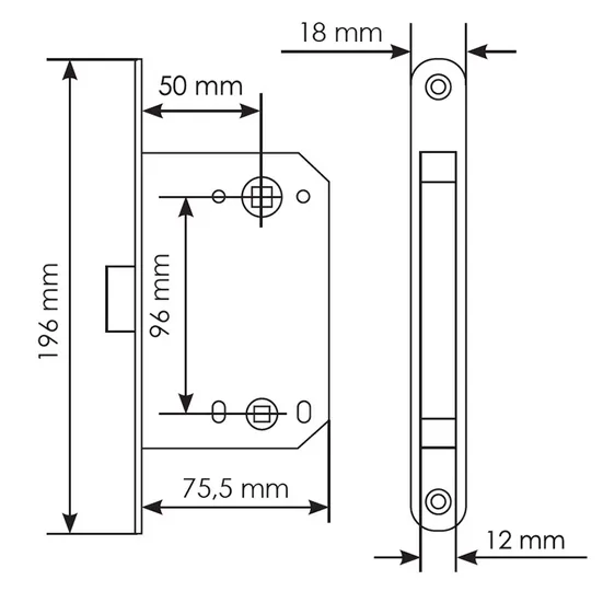 Комплект дверных ручек MH-54-S6 BL с заверткой MH-WC-S6 BL + замок M1895 BL, цвет черный фото дверная фурнитура Ярославль