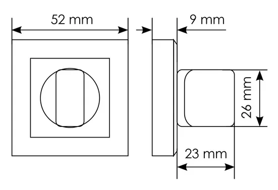 Комплект дверных ручек MH-28 BL-S с заверткой MH-WC-S BL, цвет черный  фотомореллиЯрославль