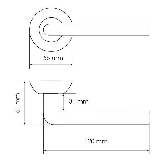 Комплект дверных ручек MH-03 BL с заверткой MH-WC BL + магнитный замок M1895 BL, цвет черный  фотомореллиЯрославль