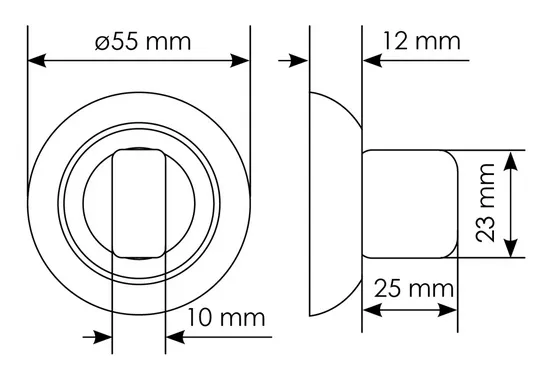 Комплект дверных ручек MH-03 BL с заверткой MH-WC BL + магнитный замок M1895 BL, цвет черный  фото дверная фурнитура Ярославль