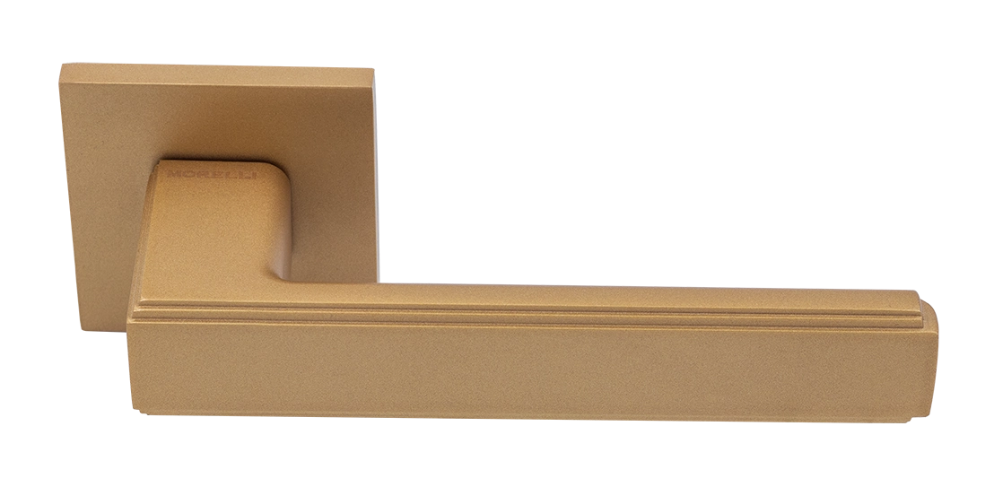 Ручка дверная MH-64-S6 FTG STEPS на квадратной розетке 6 мм, цвет матовое итальянское золото фото купить Ярославль