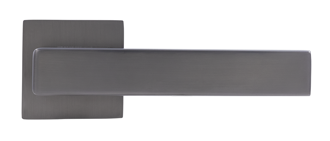 Ручка дверная LOT MH-56-S6 GR раздельная на квадратной розетке 6 мм, цвет графит, ЦАМ фото купить в Ярославле