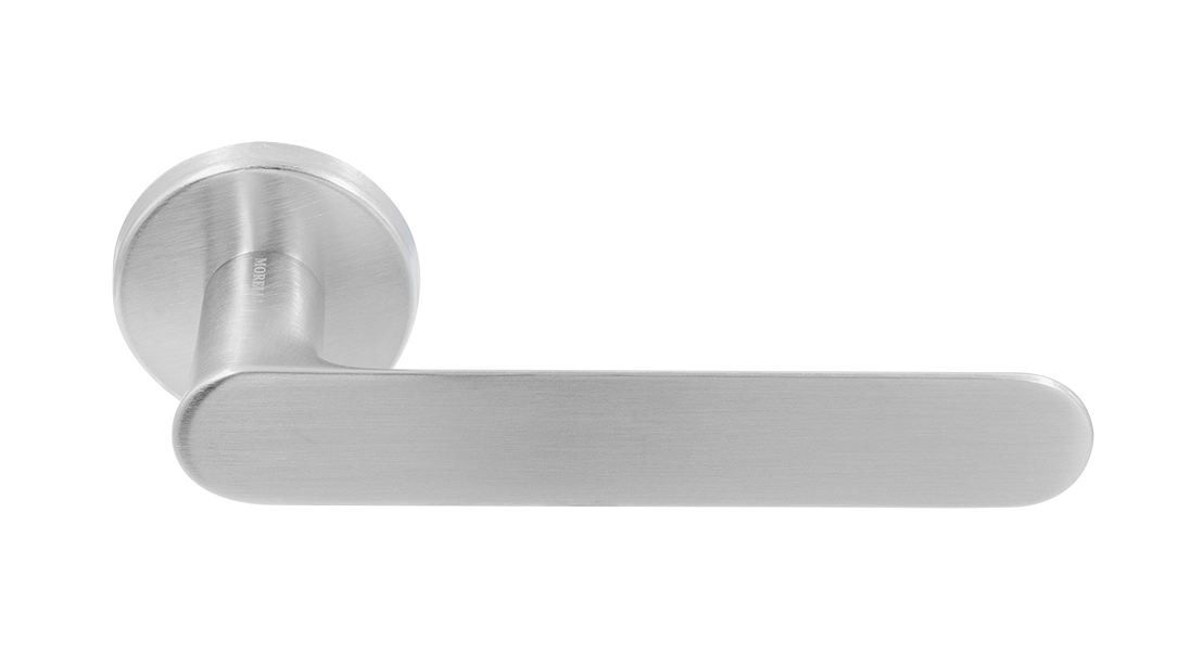 Ручка дверная LE BOAT R5 CSA раздельная на круглой розетке, цвет матовое матовый хром, латунь фото купить Ярославль