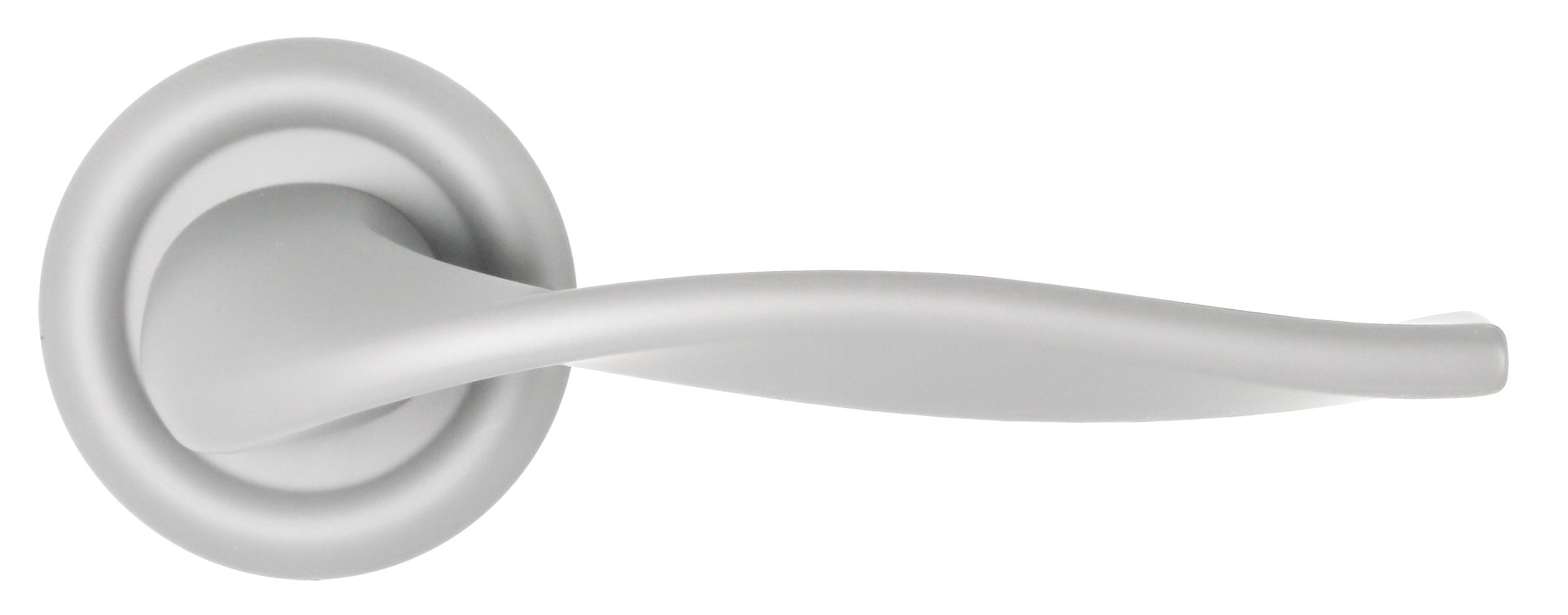 Ручка дверная SKYSCRAPER R7 SSW на круглой розетке, цвет Стокгольмский снегопад/Stockholm Snowfall фото купить в Ярославле