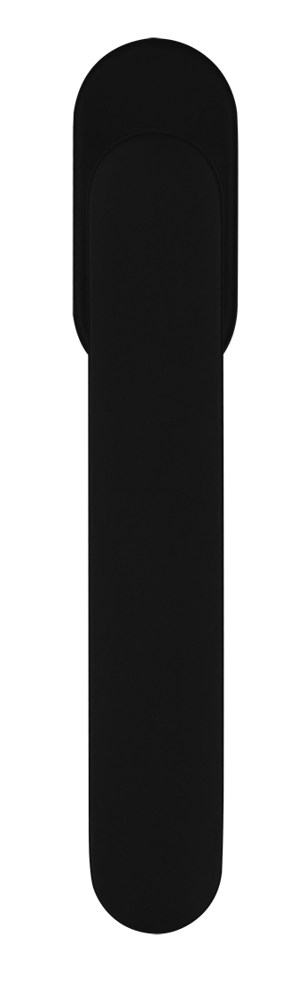 Ручка оконная LE BOAT W1 NERO-ST на прямоугольной розетке, цвет черный soft-touch, латунь фото купить в Ярославле