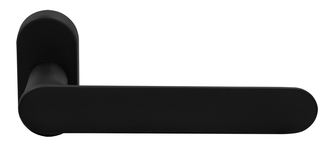 Ручка оконная LE BOAT W1 NERO-ST на прямоугольной розетке, цвет черный soft-touch, латунь фото morelli Ярославль