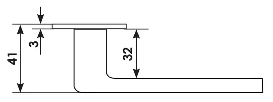 Ручка дверная DOLCE VITA S1 CSA раздельная на квадратной розетке, цвет - матовый хром, латунь фото фурнитура Ярославль