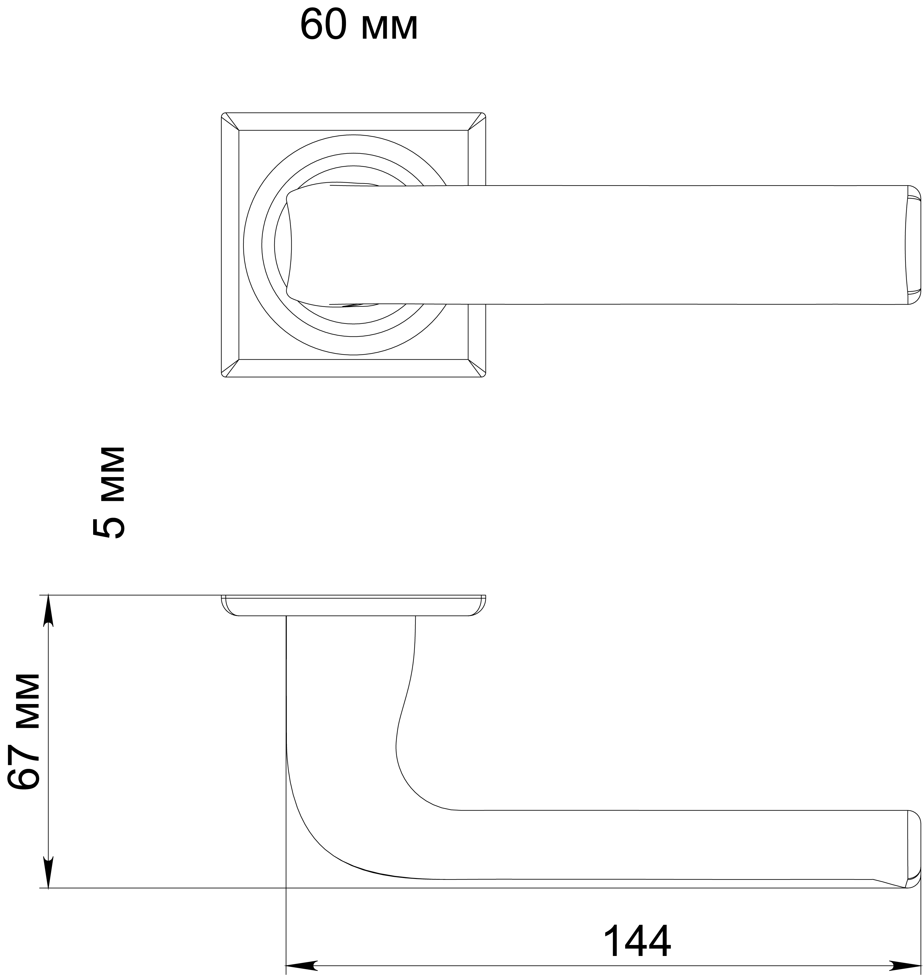 Ручка дверная THE BUS STATION S7 WF на квадратной розетке, цвет Зимняя стужа/Winter Frost фото фурнитура Ярославль