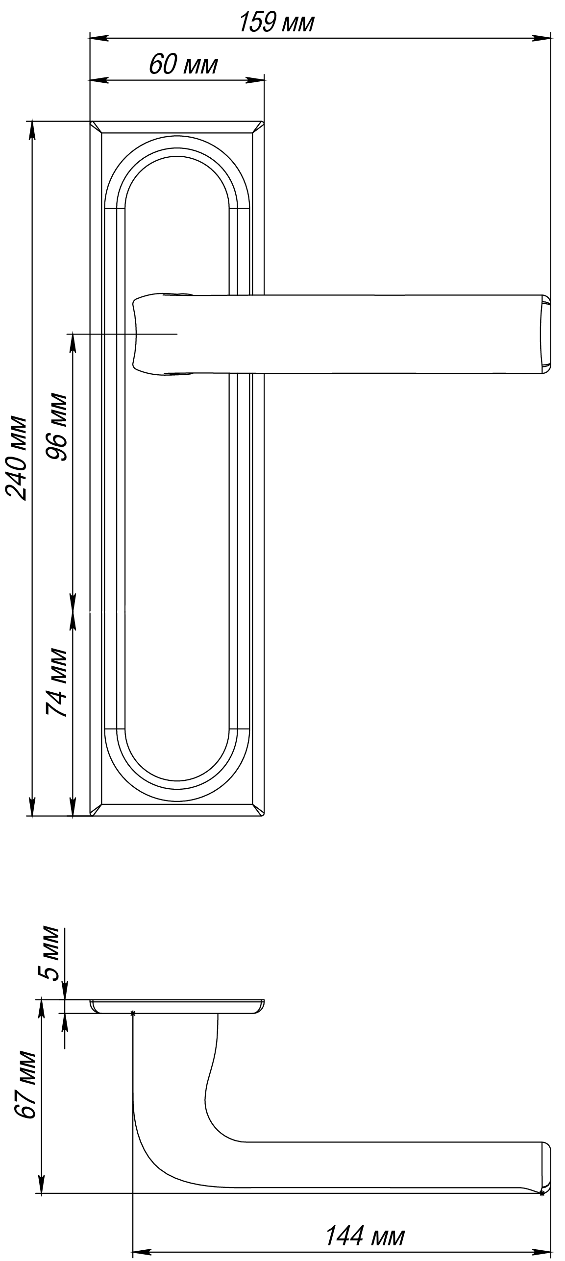 Ручка дверная THE BUS STATION PLS WF на планке, цвет Зимняя стужа/Winter Frost фото фурнитура Ярославль