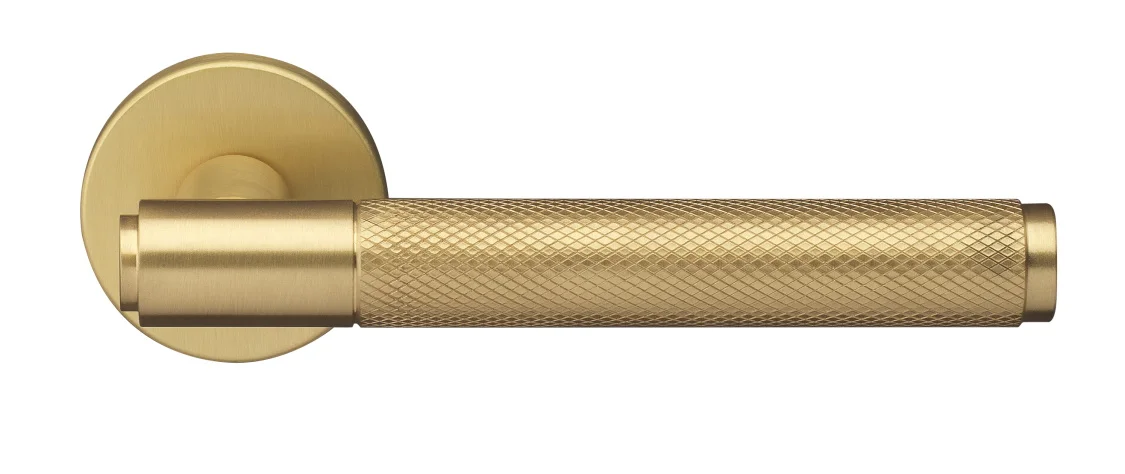 BRIDGE R6 OSA, ручка дверная с усиленной розеткой, цвет -  матовое золото фото купить Ярославль