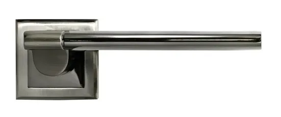 AGBAR, ручка дверная MH-21 SN/BN-S, на квадратной накладке, цвет - бел. никель/черн. никель фото купить в Ярославле