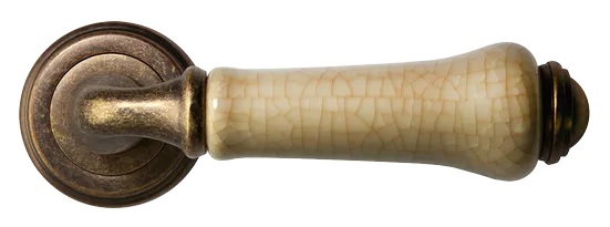 UMBERTO, ручка дверная MH-41-CLASSIC OMB/CH, цвет-старая мат.бронза/шампань фото купить в Ярославле