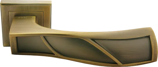 КРЫЛЬЯ, ручка дверная MH-33 COF-S, на квадратной накладке, цвет - кофе фото купить Ярославль