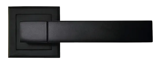 FUKOKU, ручка дверная на квадратной накладке MH-28 BL-S, цвет - черный фото купить в Ярославле