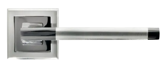 PANTS, ручка дверная MH-35 SN/BN-S, на квадратной накладке, цвет - бел. никель/черн. никель фото купить в Ярославле