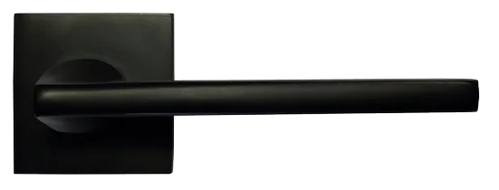 KAFFEE, ручка дверная на квадратной накладке MH-50-S6 BL, цвет - черный фото купить в Ярославле