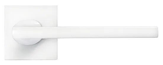 KAFFEE, ручка дверная на квадратной накладке MH-50-S6 W, цвет - белый фото купить в Ярославле