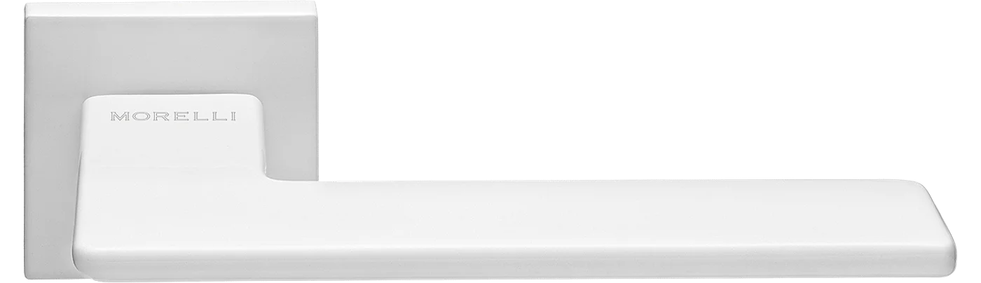 PLATEAU, ручка дверная на квадратной накладке MH-51-S6 W, цвет - белый фото купить Ярославль