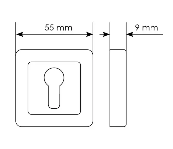 Накладка MH-KH-S55 GR/PC на ключевой цилиндр, цвет графит/хром фото купить в Ярославле