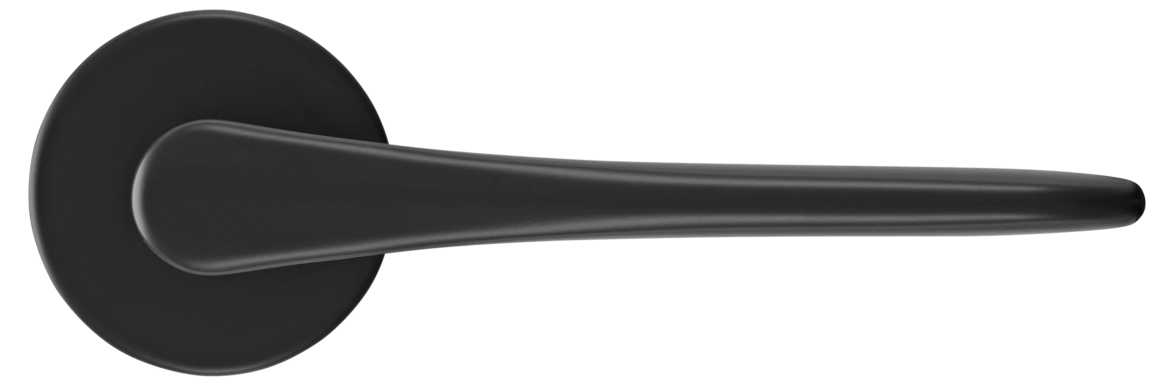 AULA R5 NERO, ручка дверная на розетке 7мм, цвет -  черный фото купить в Ярославле
