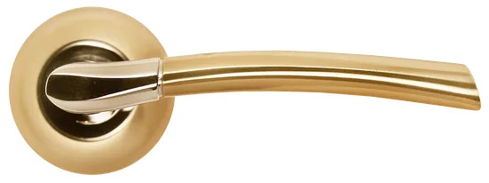 ПИЗА, ручка дверная MH-06 SG/GP, цвет - мат.золото/золото фото купить в Ярославле