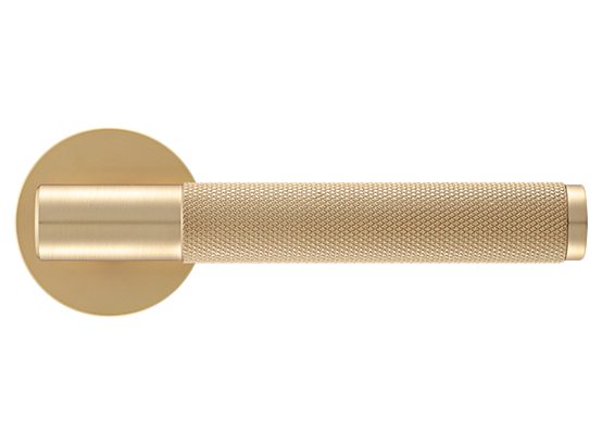 Ручка дверная "AZRIELI" на круглой розетке 6 мм, MH-57-R6T MSG, цвет - мат. сатинированное золото фото купить в Ярославле