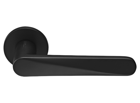 CAYAN - ручка дверная  на круглой розетке 6 мм, MH-58-R6 BL,  цвет - чёрный фото купить Ярославль